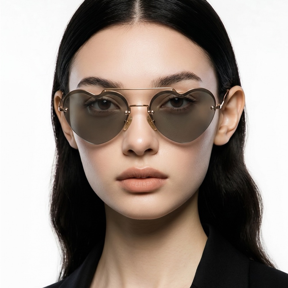 New - Miu Miu™ Core Collection MU 62US ZVN1C0 58 - Pale Gold
